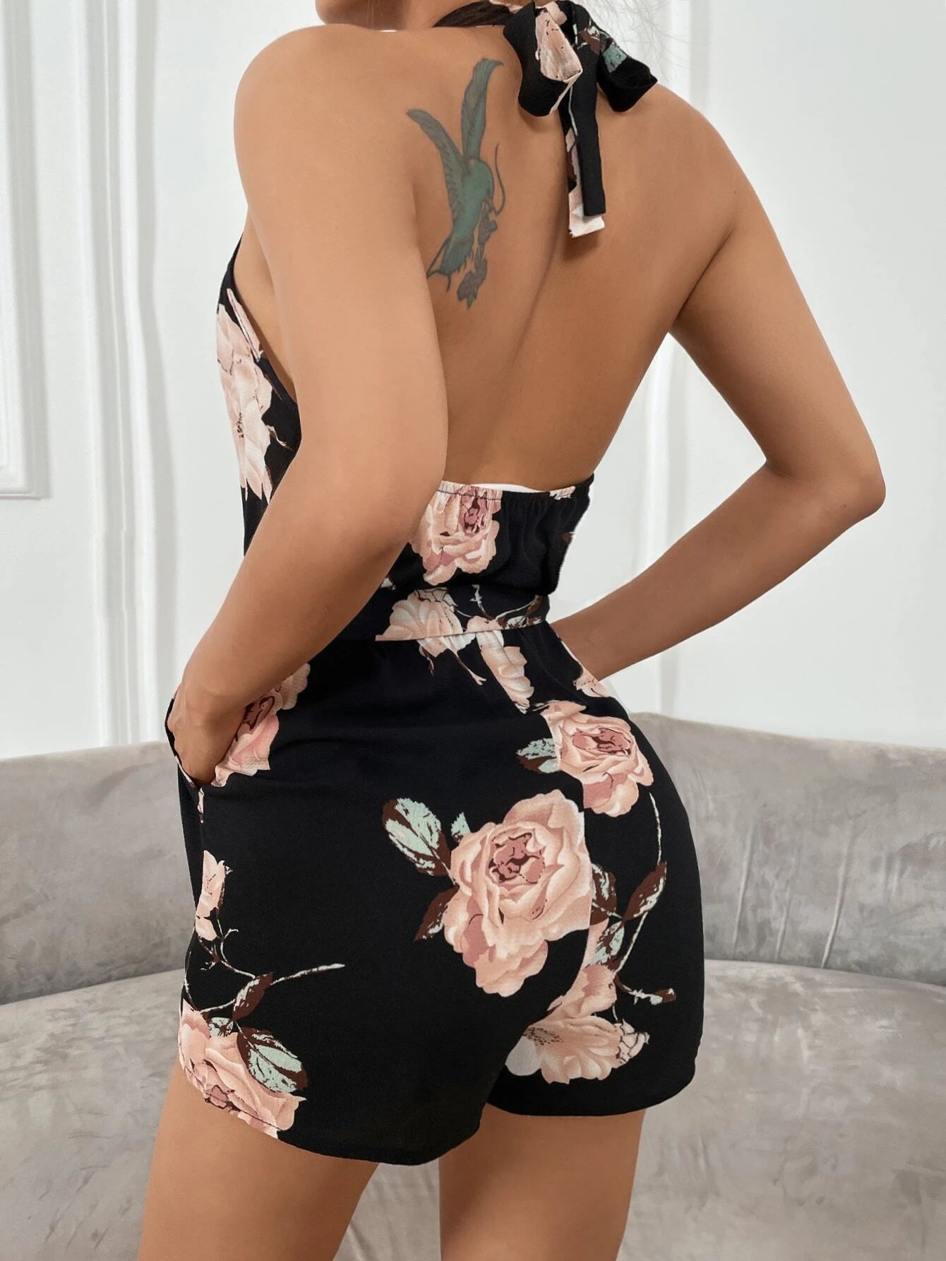 Black Floral Dress