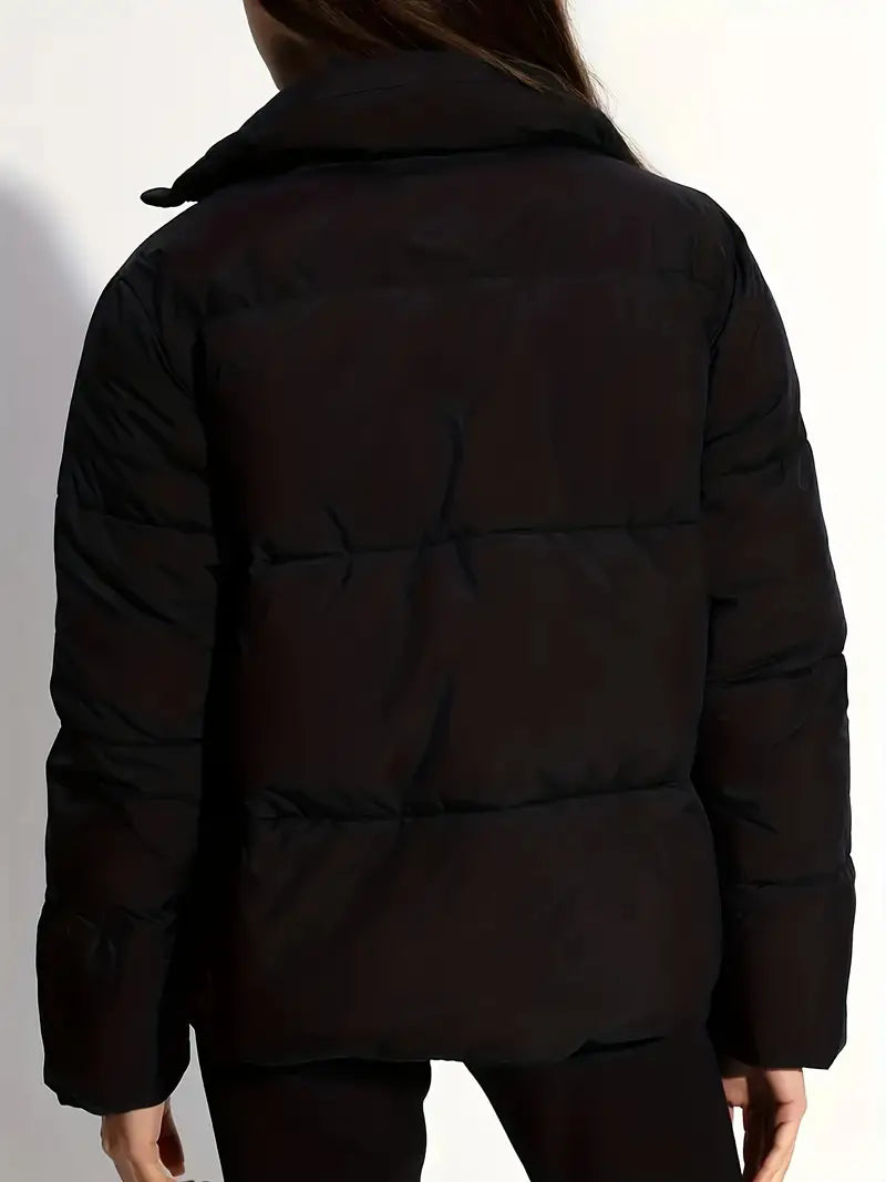 Stand Collar Thickened Warm Puffer Jacket