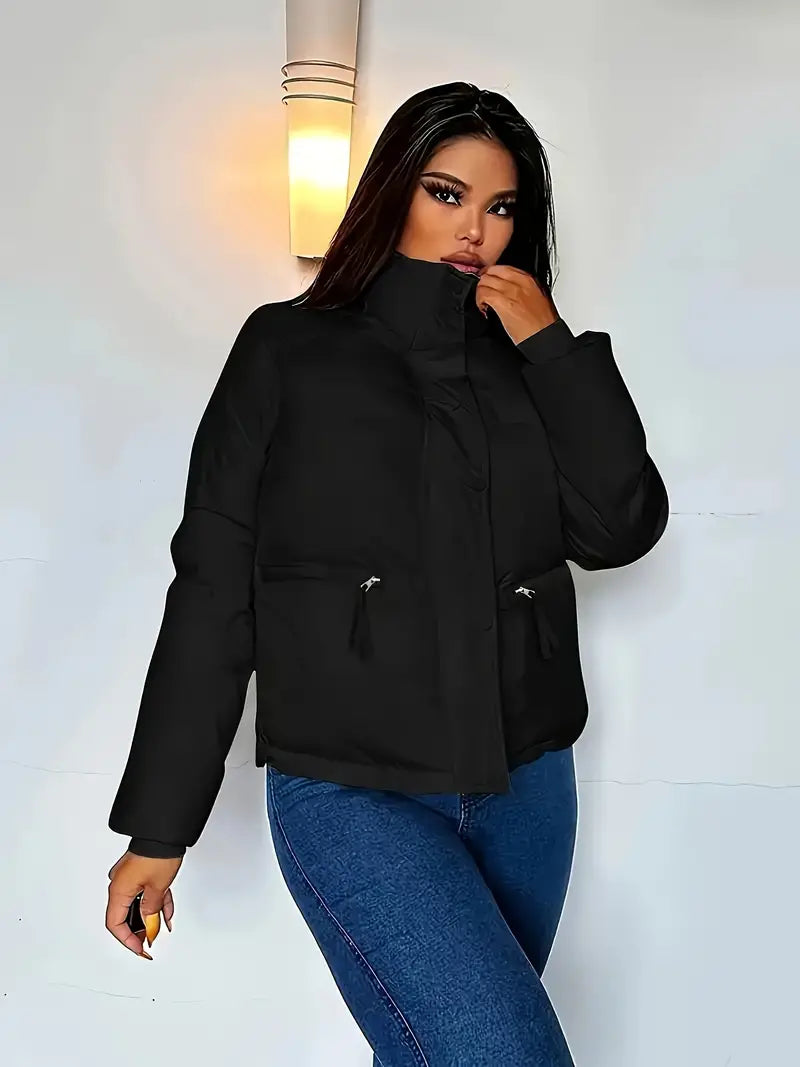 Stand Collar Thickened Warm Puffer Jacket