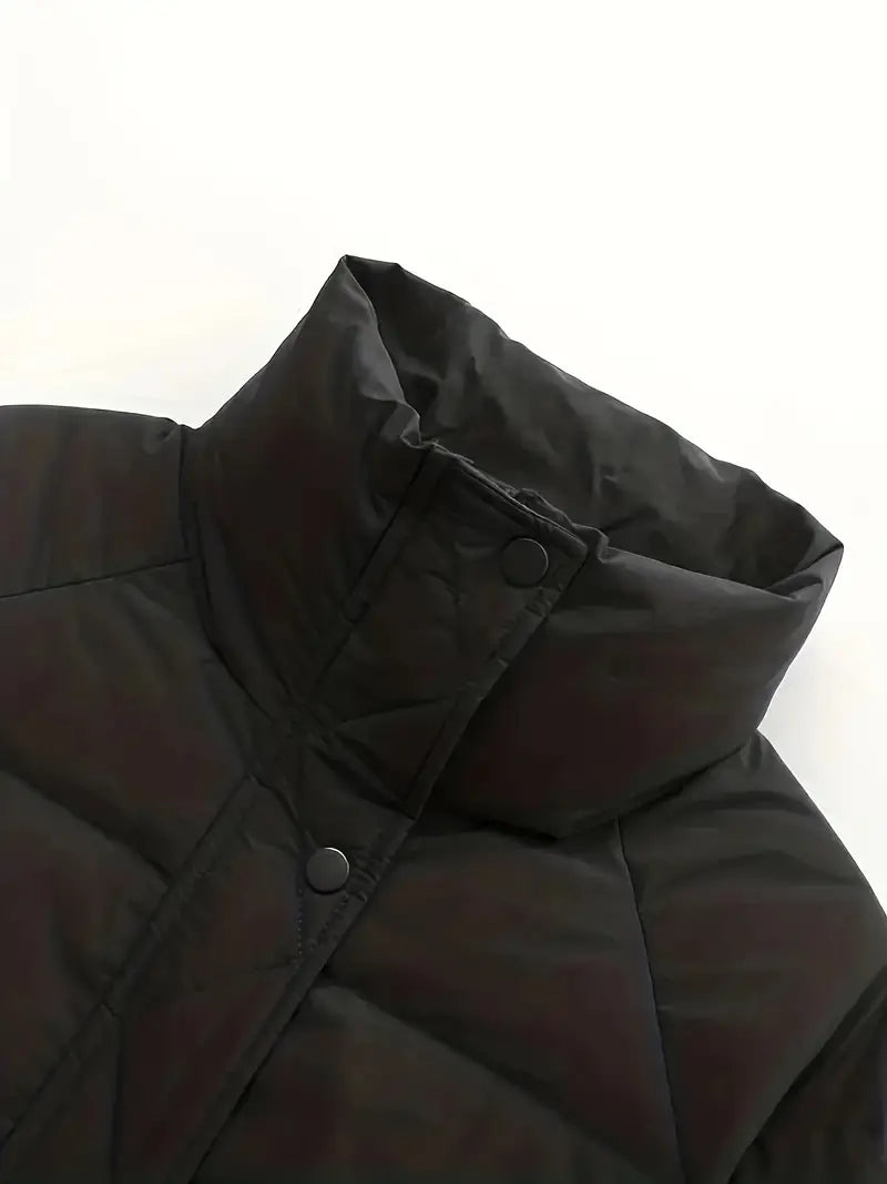 Stand Collar Thickened Warm Puffer Jacket