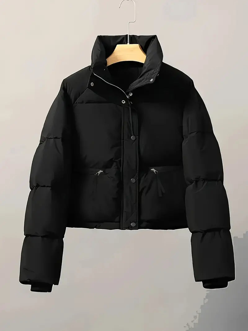Stand Collar Thickened Warm Puffer Jacket